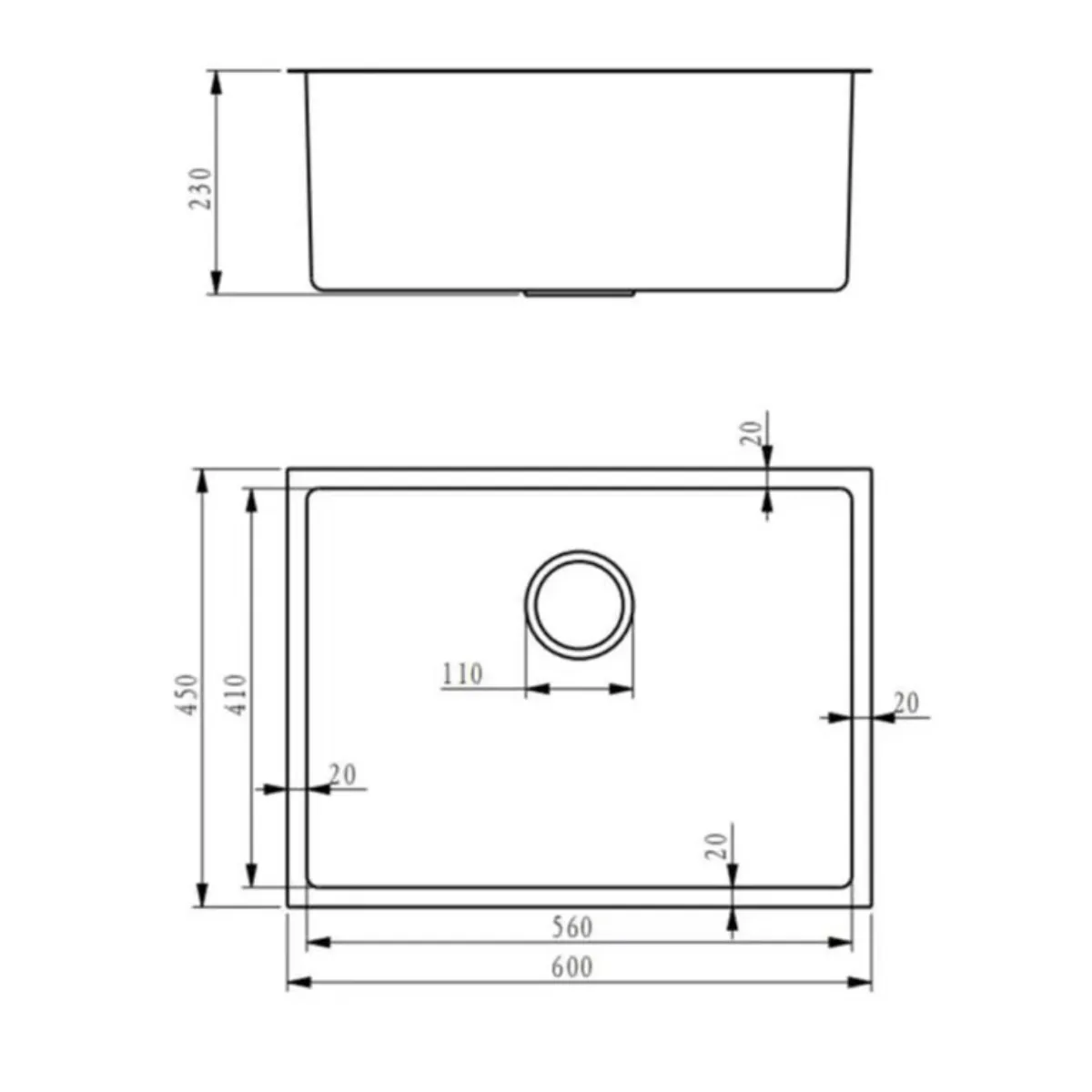 Fidelis FSD-22623HC Honeycomb Stainless Steel Sink - view 2